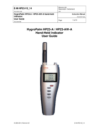 Thumbnail of document Manual - HP23-AW-A Portable Water Activity Meter Set